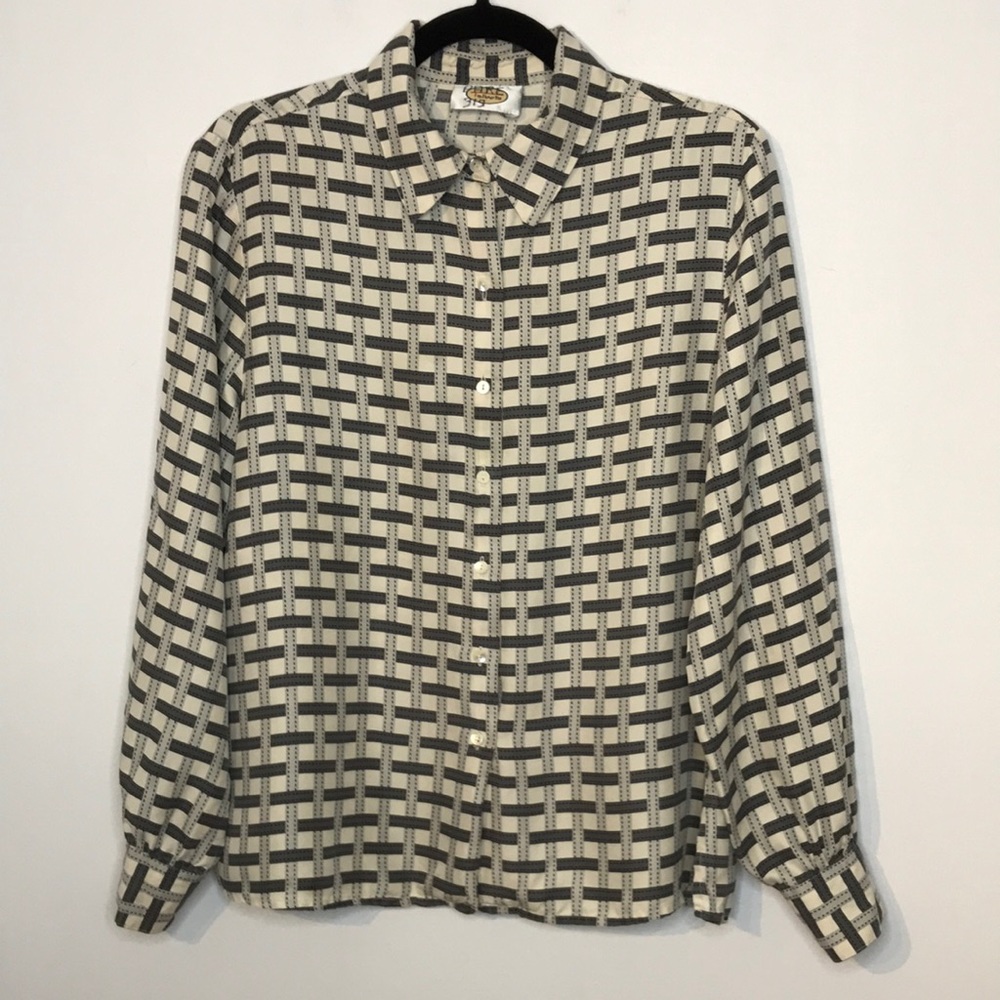 Vintage Talbots 100% silk print blouse